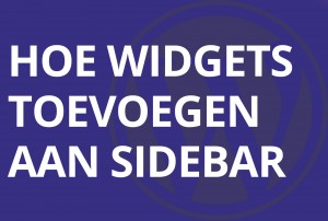Hoe widgets toevoegen aan sidebar