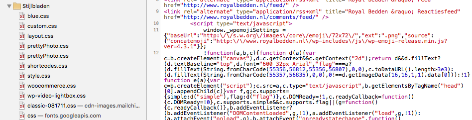 Paginabron thema achterhalen