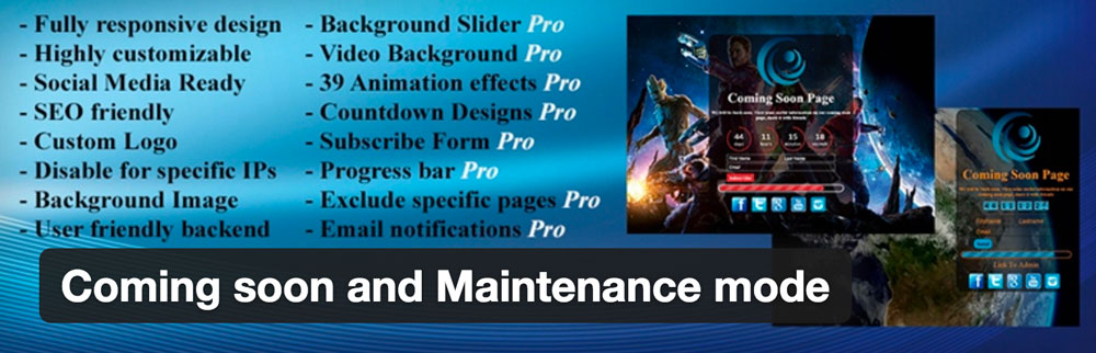 Coming soon and Maintenance mode