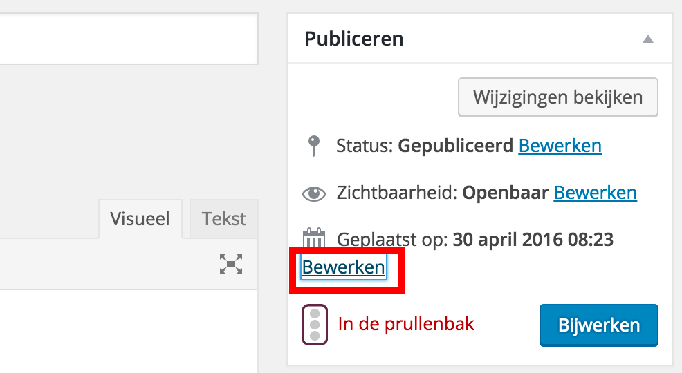 Datum bewerken