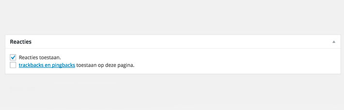 reacties uitschakelen