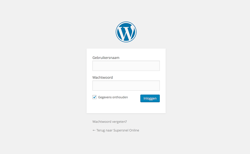 inlogpagina WordPress
