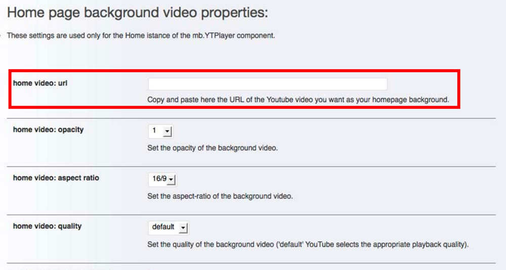 plugin mb.YTplayer for background videos