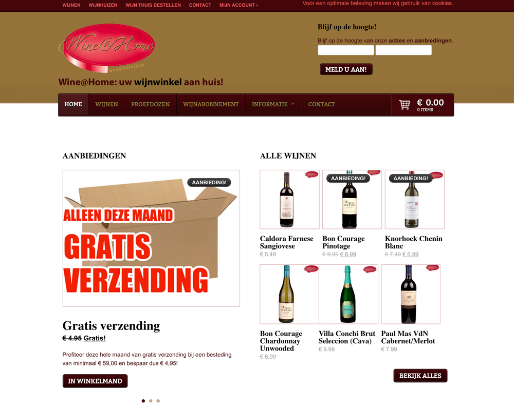 Wijn thuis bestellen