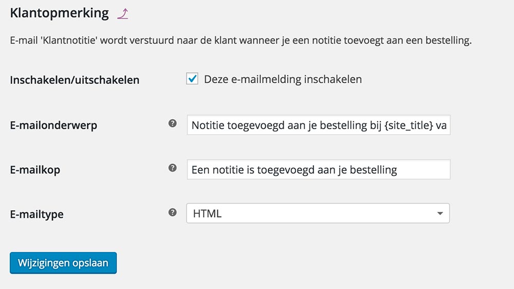 Klantopmerking