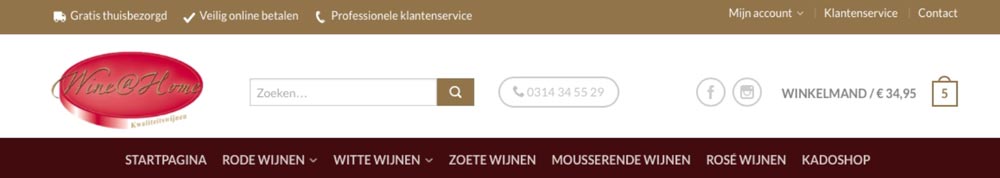 voorbeeld menubalk