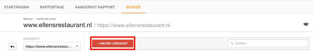 Adwords koppelen analytics